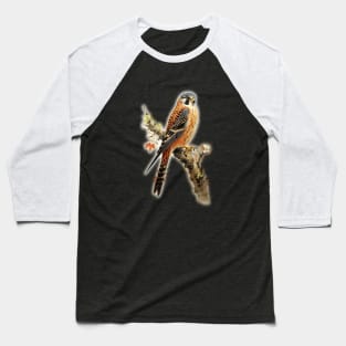 American Kestrel - Raptor Baseball T-Shirt